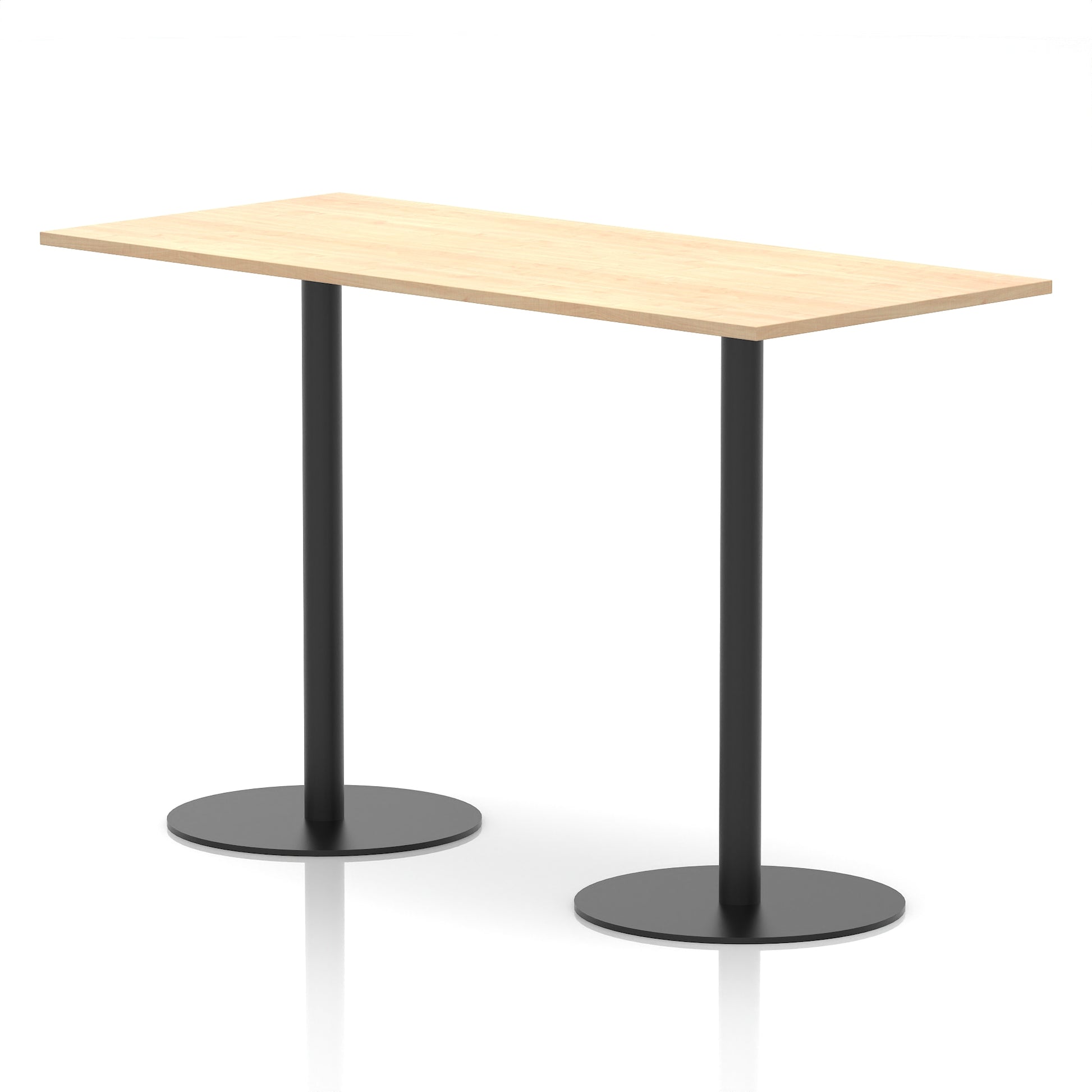 Italia Rectangular Poseur Table Black Leg
