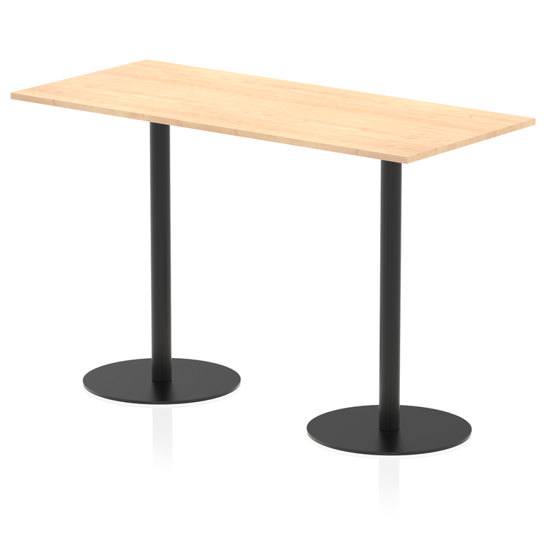 Italia Rectangular Poseur Table Black Leg