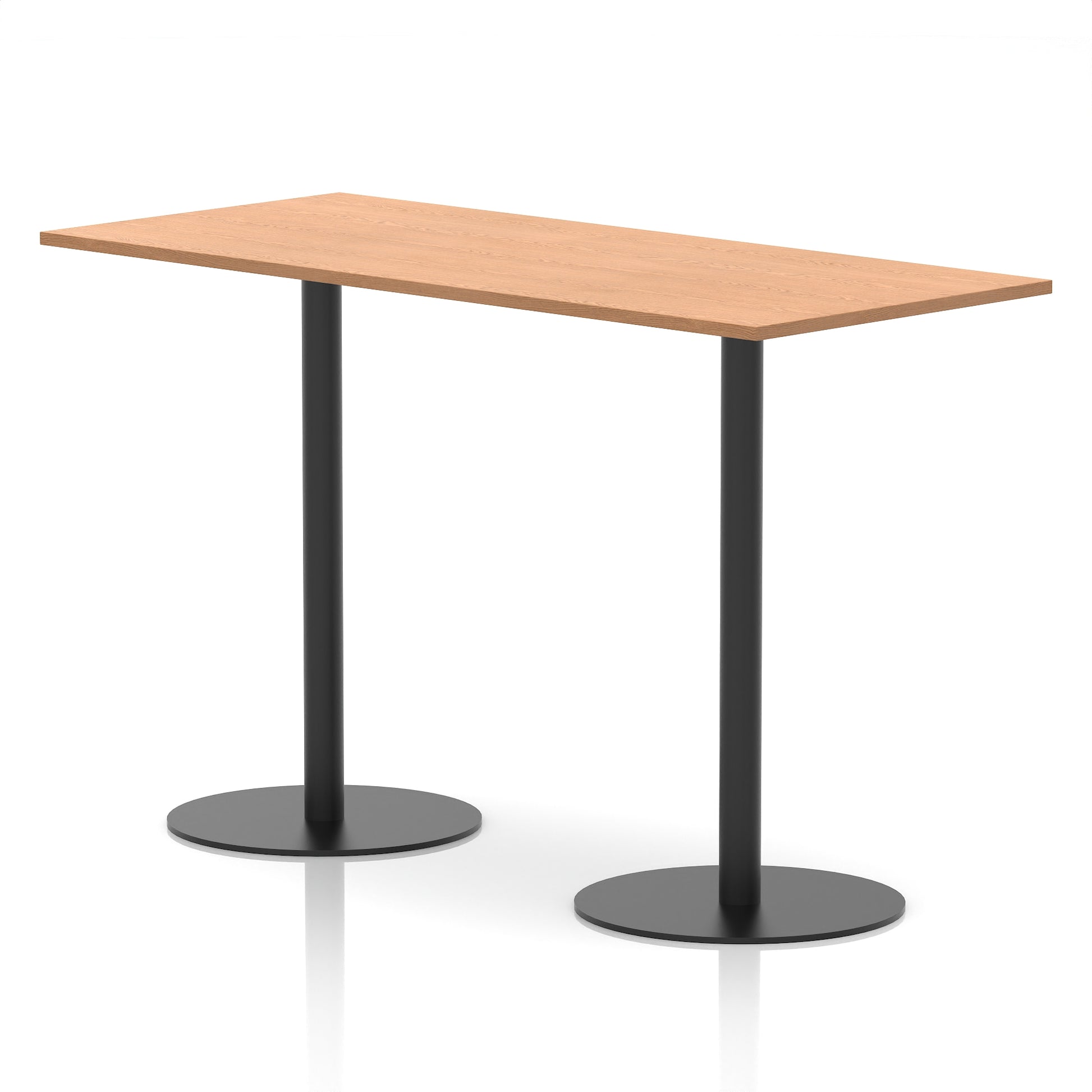 Italia Rectangular Poseur Table Black Leg