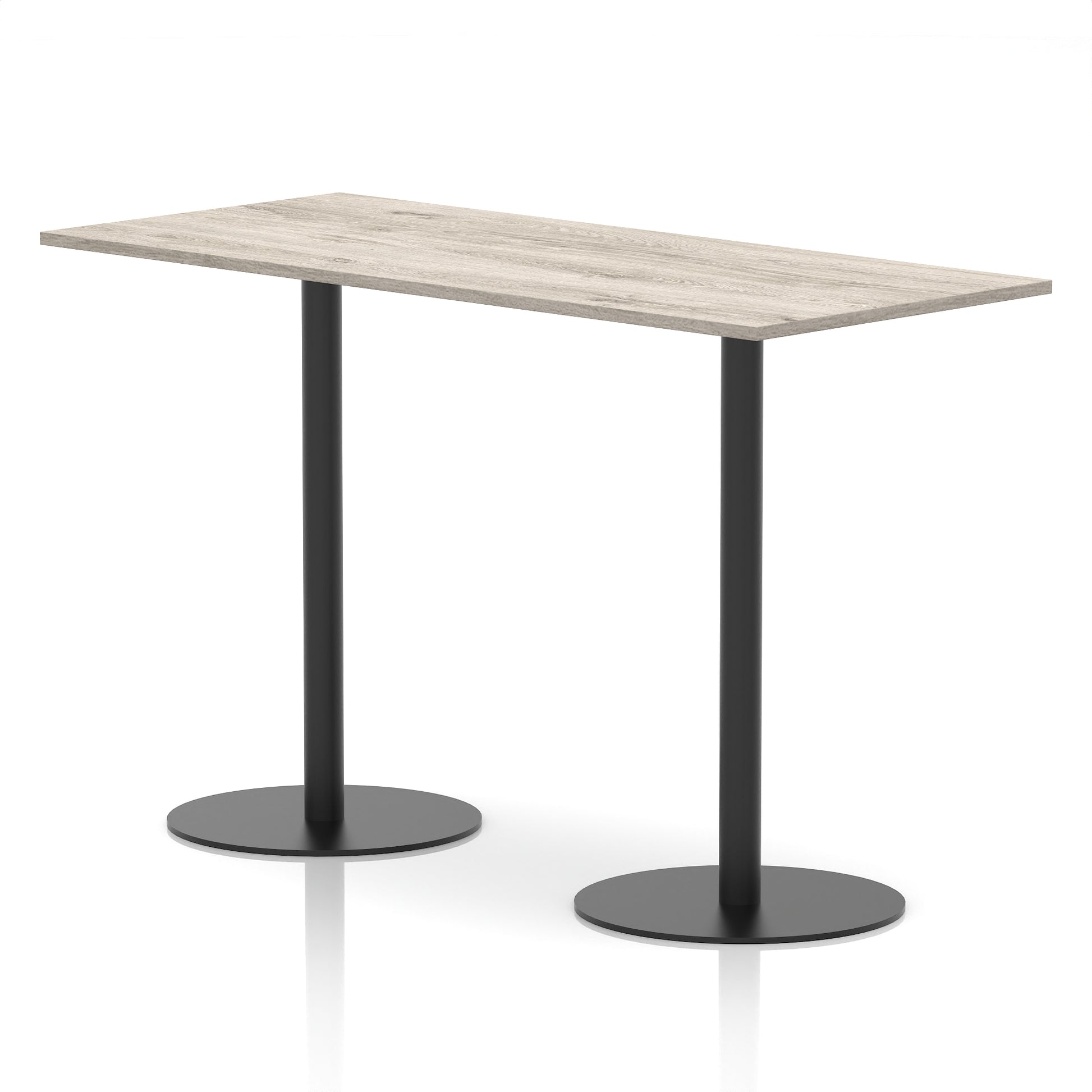 Italia Rectangular Poseur Table Black Leg