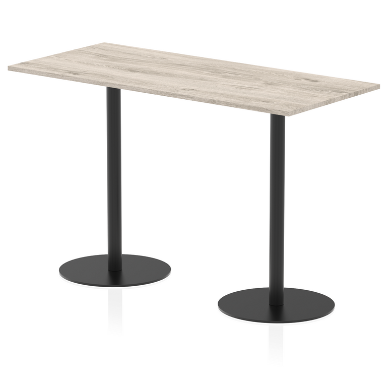 Italia Rectangular Poseur Table Black Leg