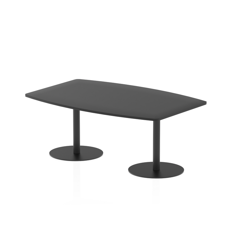 Italia High Gloss Boardroom Table Black Leg