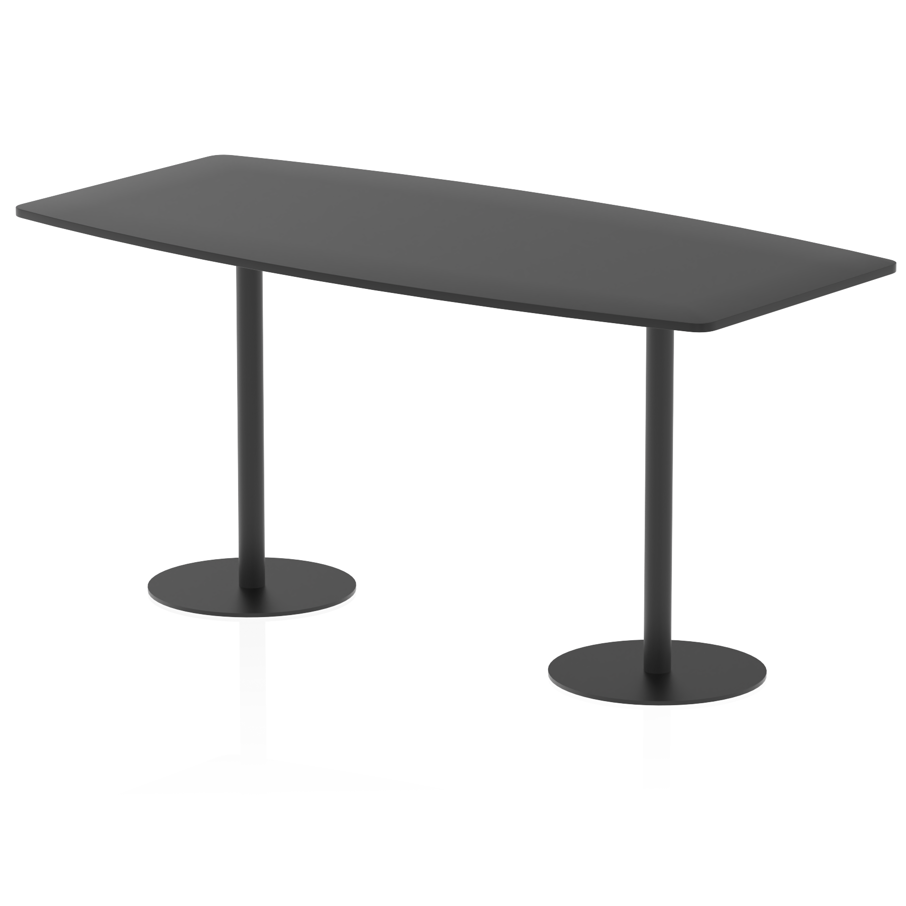 Italia High Gloss Boardroom Table Black Leg