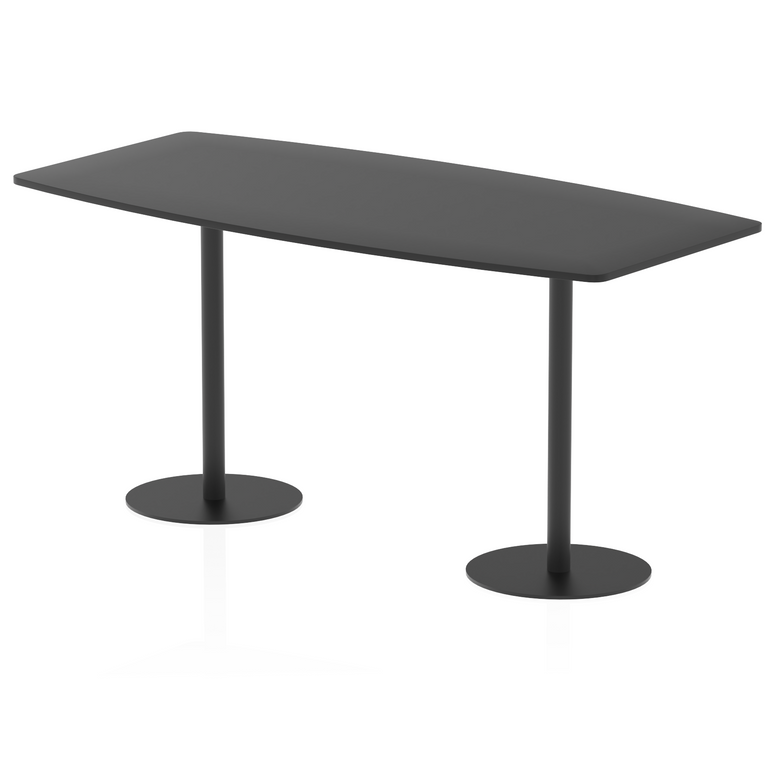 Italia High Gloss Boardroom Table Black Leg