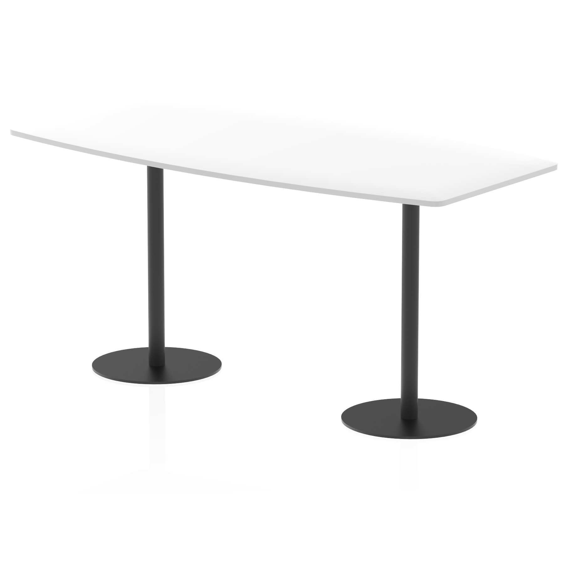 Italia High Gloss Boardroom Table Black Leg