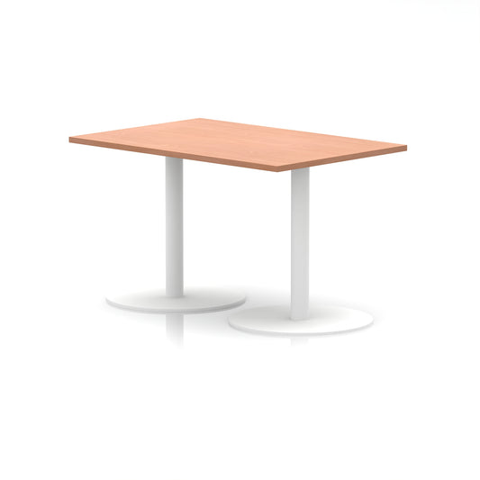 EE - Italia Rectangular Poseur Table White Leg