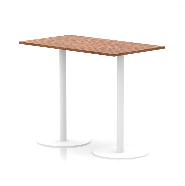Italia Rectangular Poseur Table White Leg