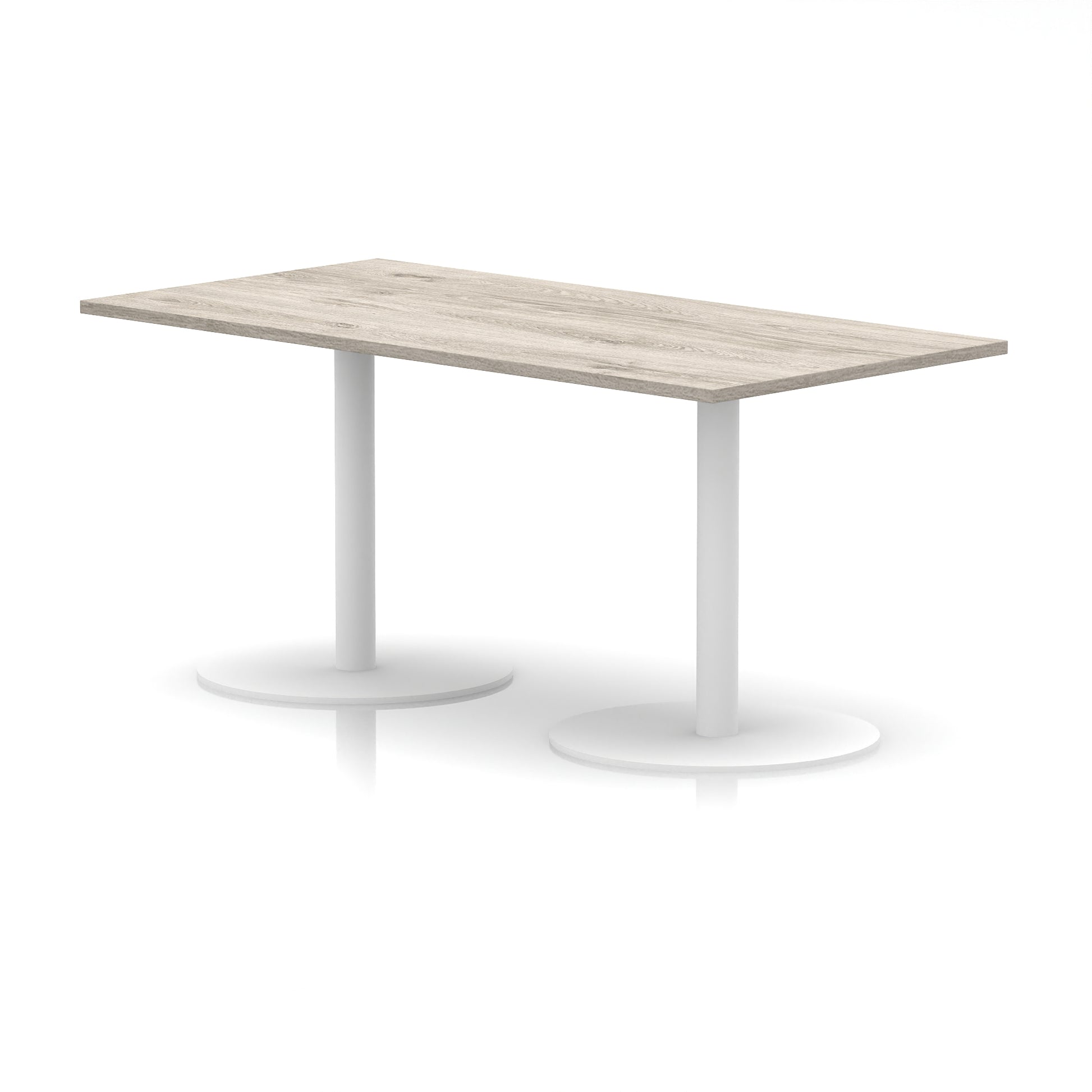 Italia Rectangular Poseur Table White Leg