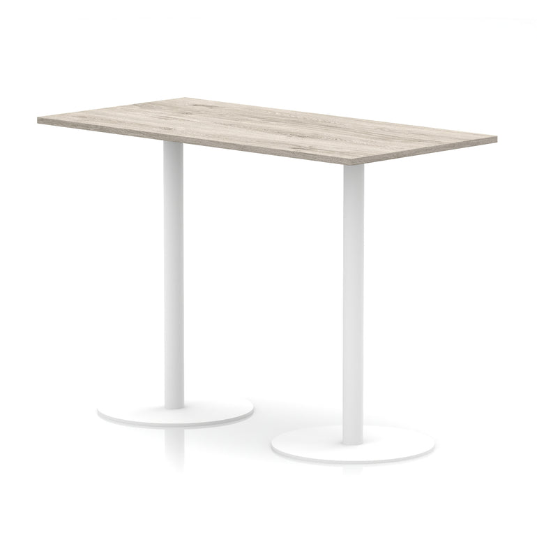 Italia Rectangular Poseur Table White Leg