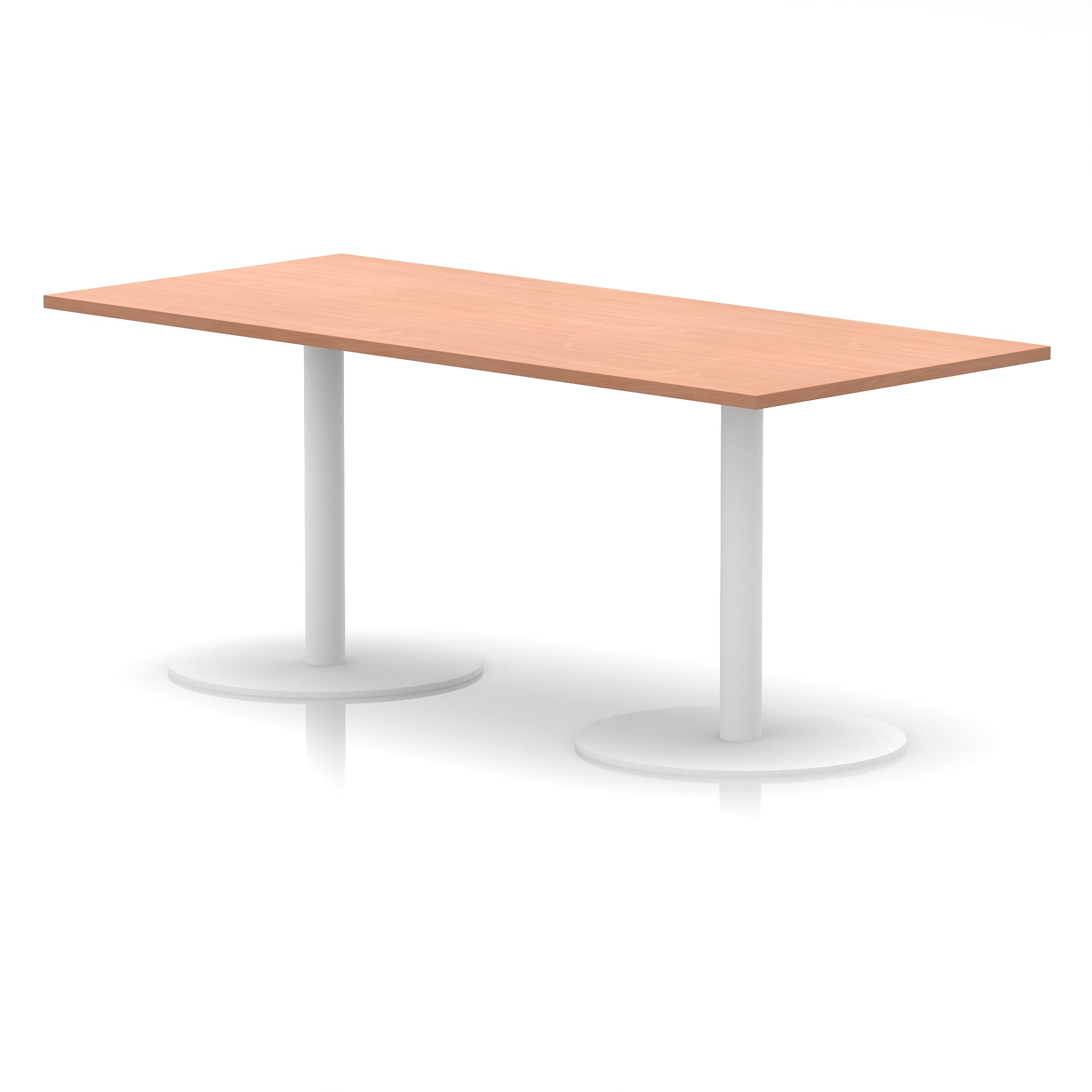 Italia Rectangular Poseur Table White Leg