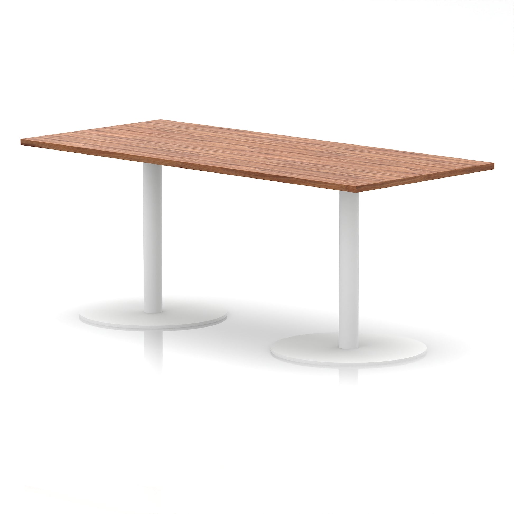Italia Rectangular Poseur Table White Leg