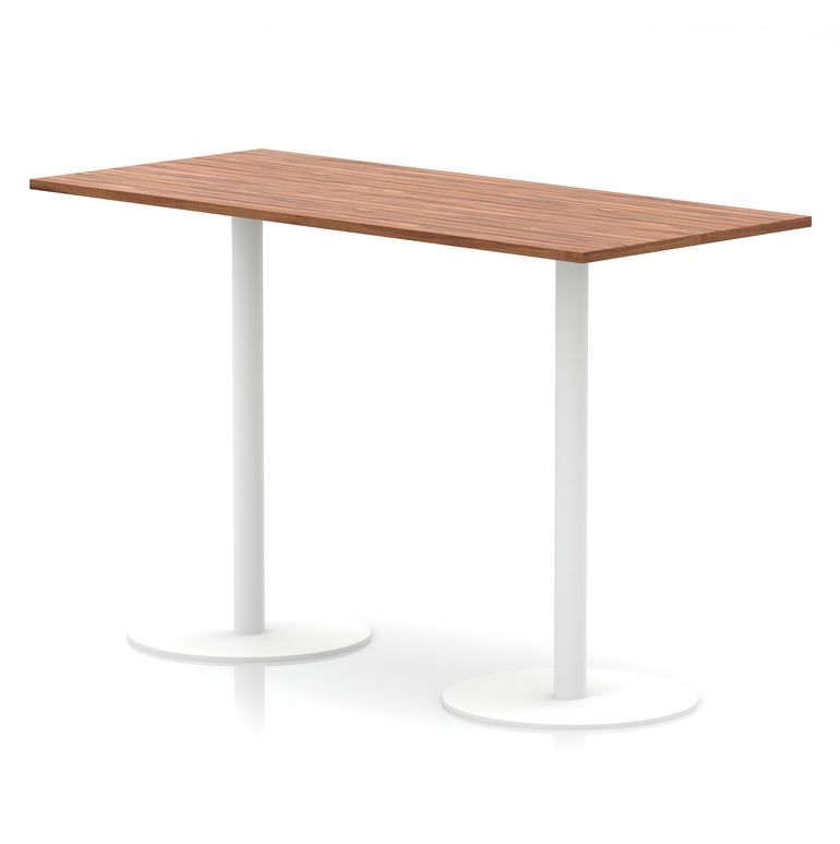 Italia Rectangular Poseur Table White Leg