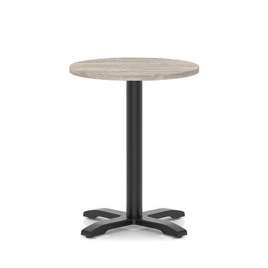 EE - Italia Round Poseur Table With Cross Base Black Leg
