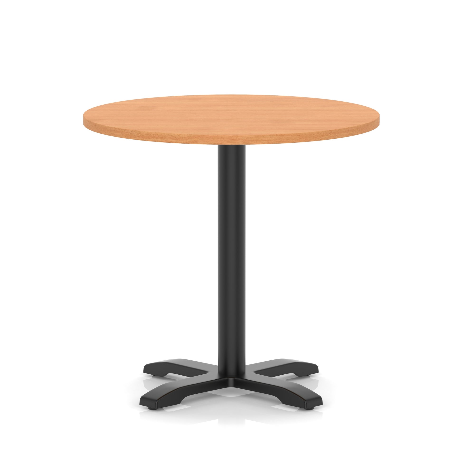 Italia Round Poseur Table With Cross Base Black Leg