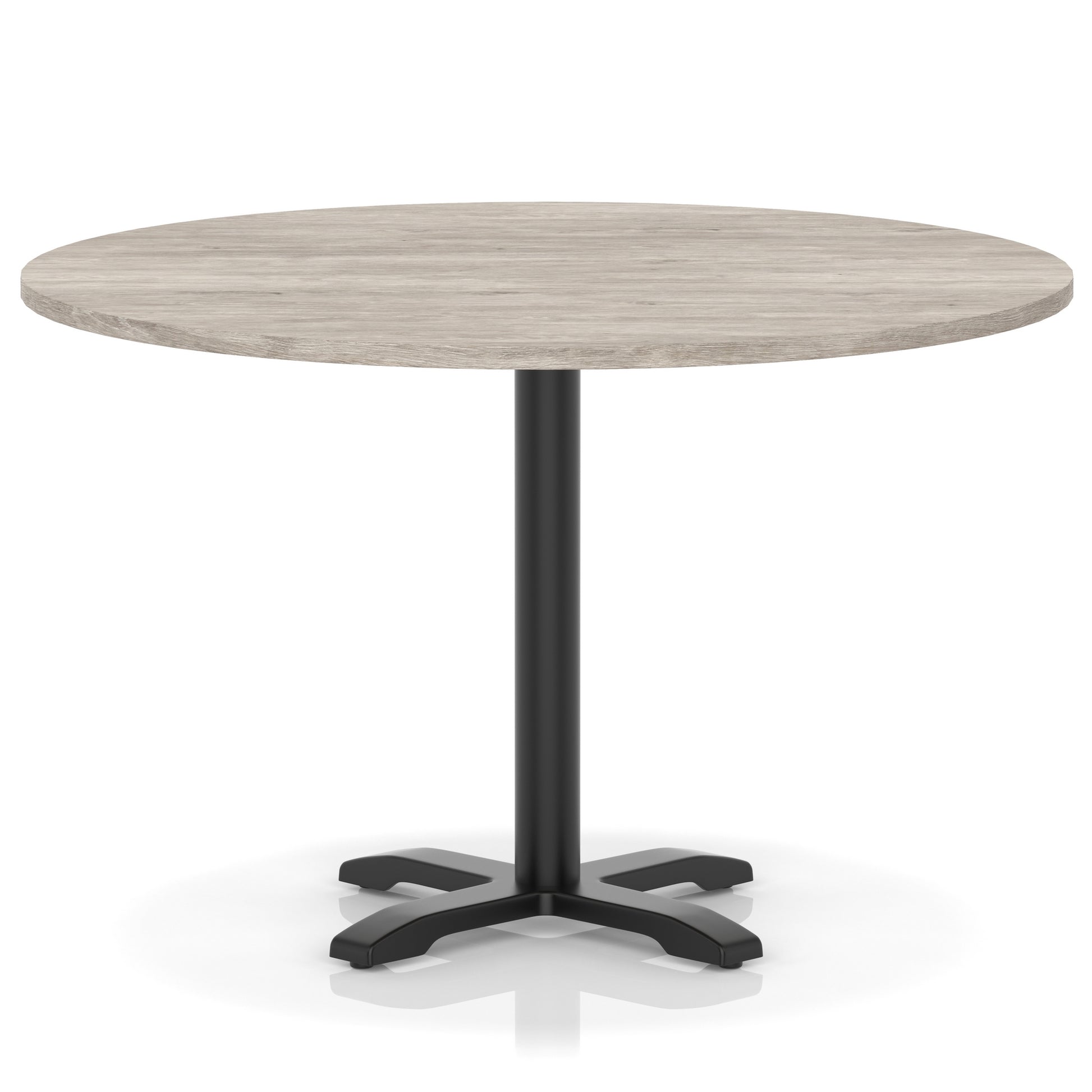 Italia Round Poseur Table With Cross Base Black Leg