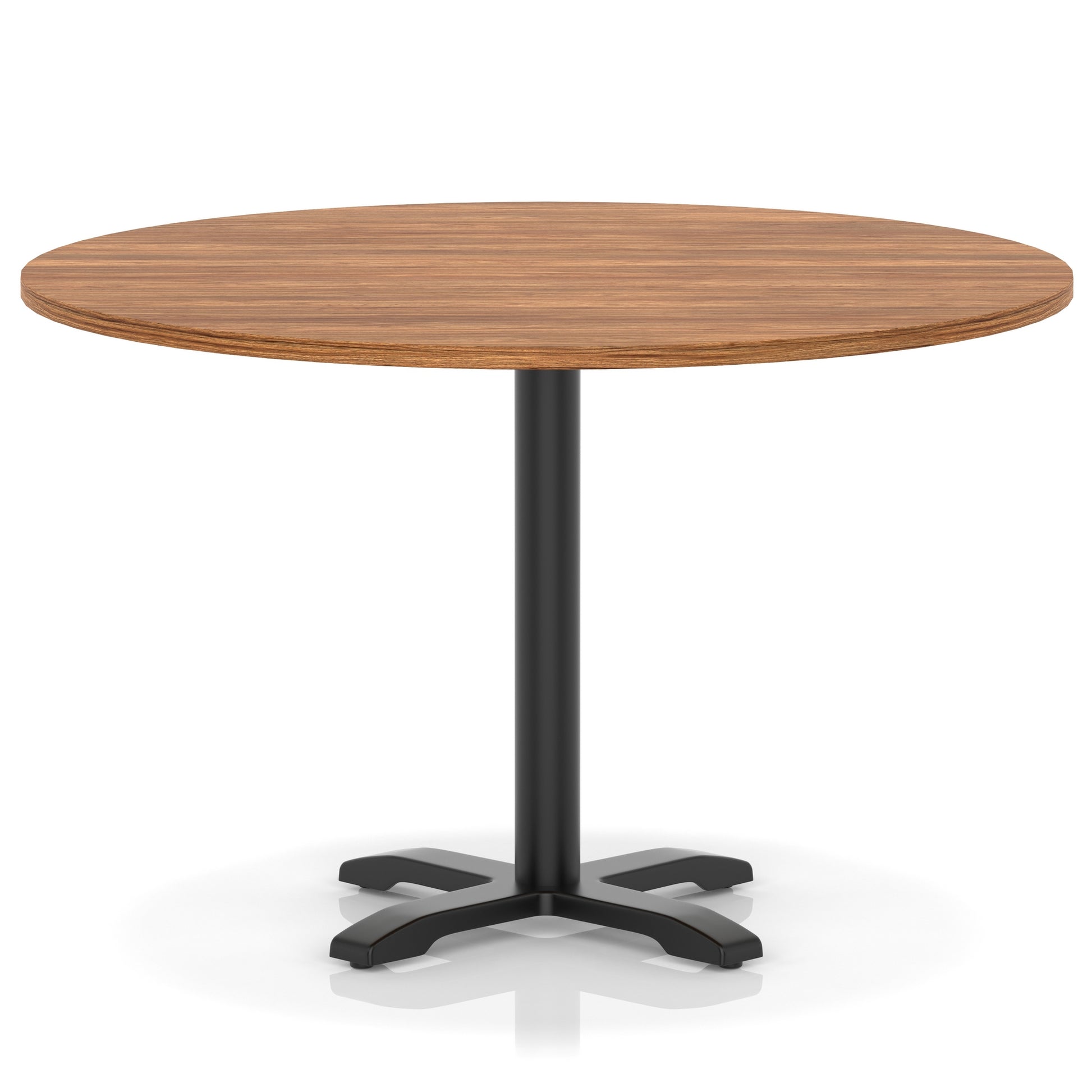 Italia Round Poseur Table With Cross Base Black Leg