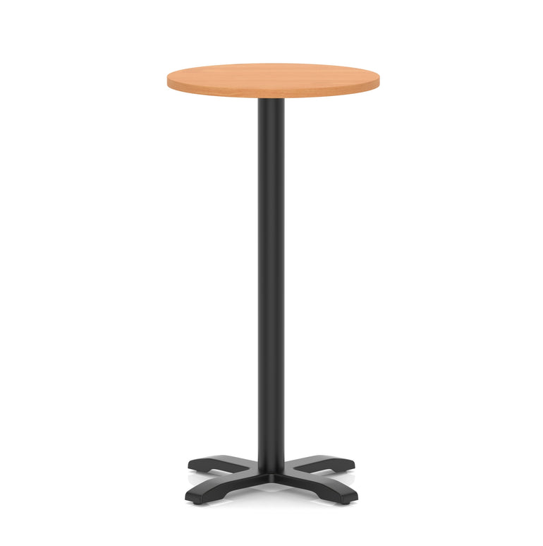 Italia Round Poseur Table With Cross Base Black Leg