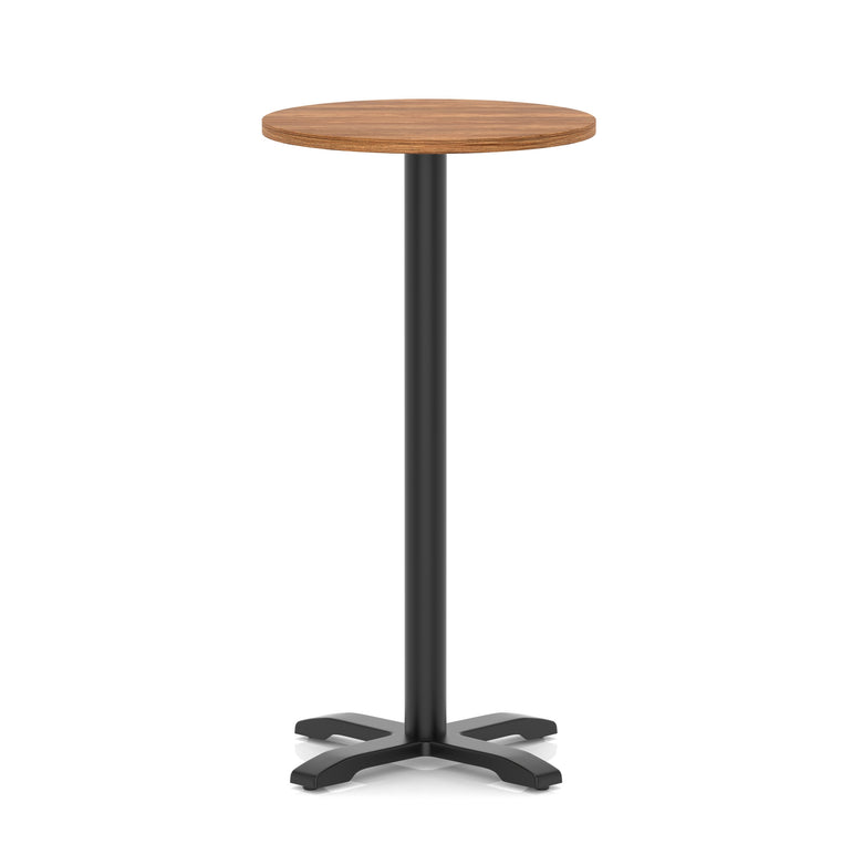 Italia Round Poseur Table With Cross Base Black Leg