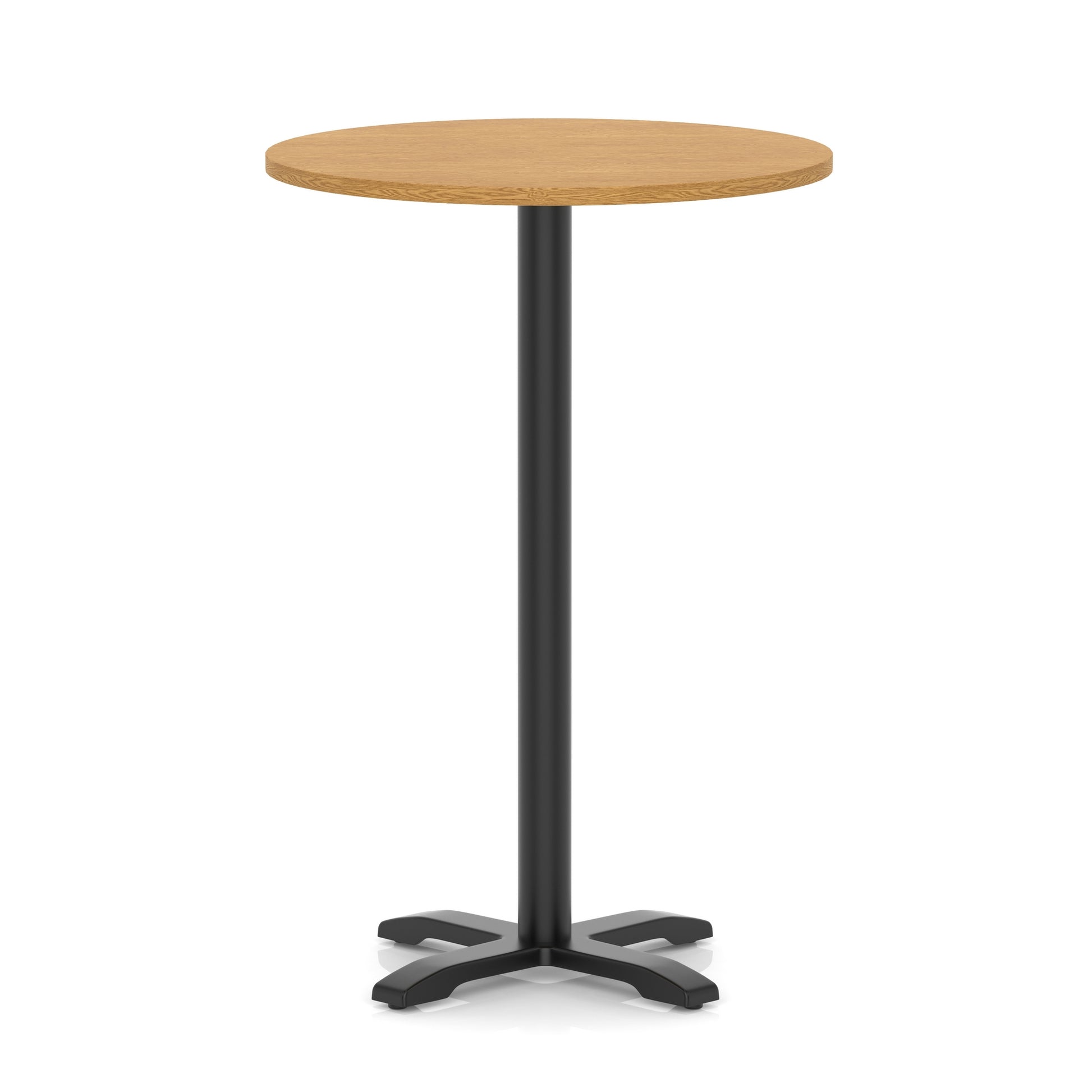 Italia Round Poseur Table With Cross Base Black Leg