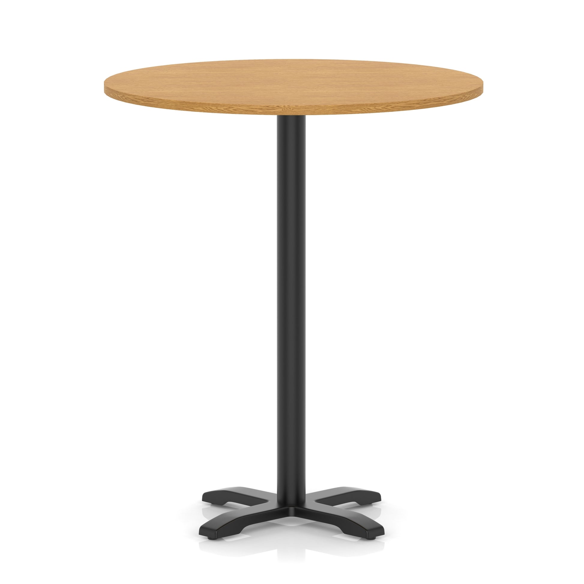 Italia Round Poseur Table With Cross Base Black Leg