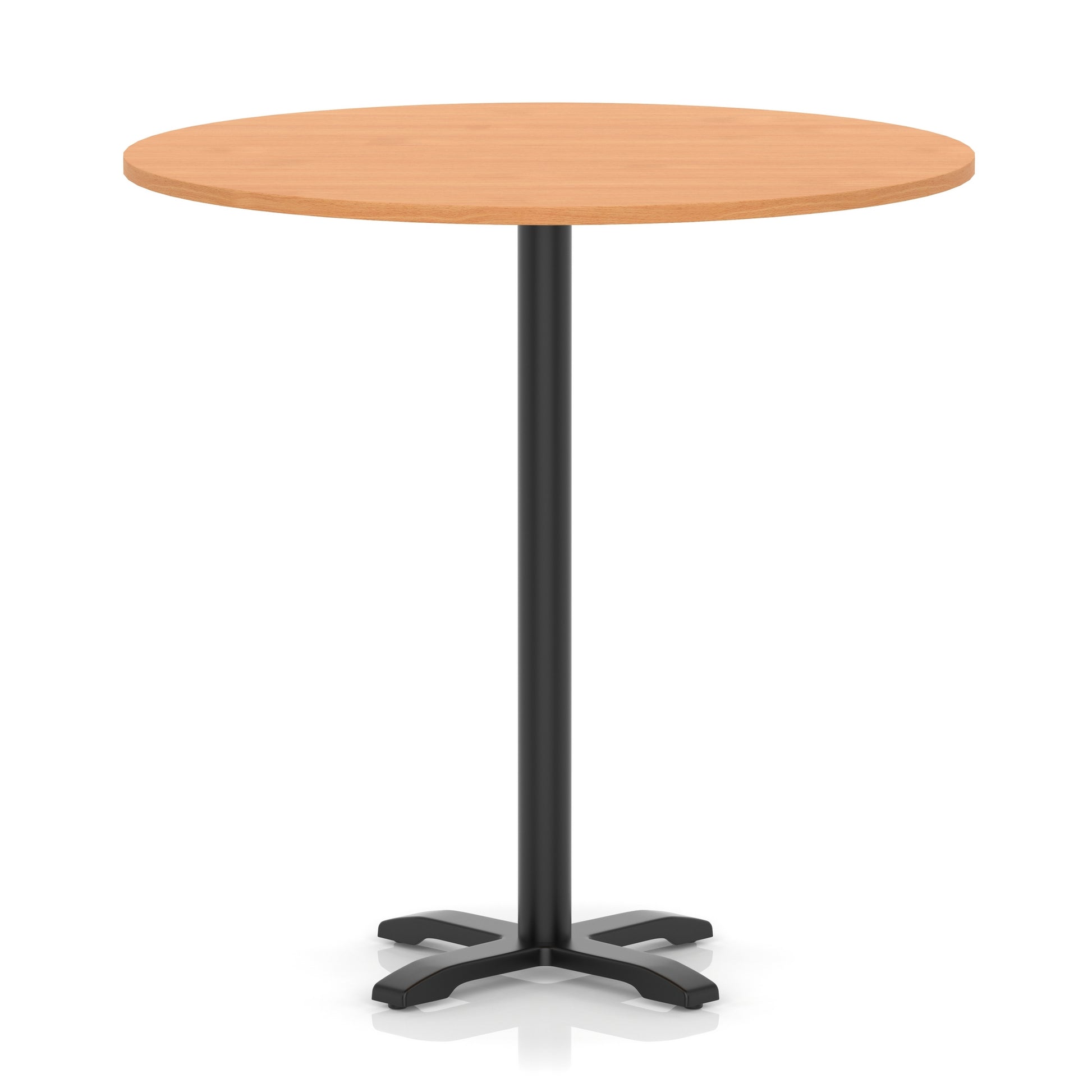 Italia Round Poseur Table With Cross Base Black Leg