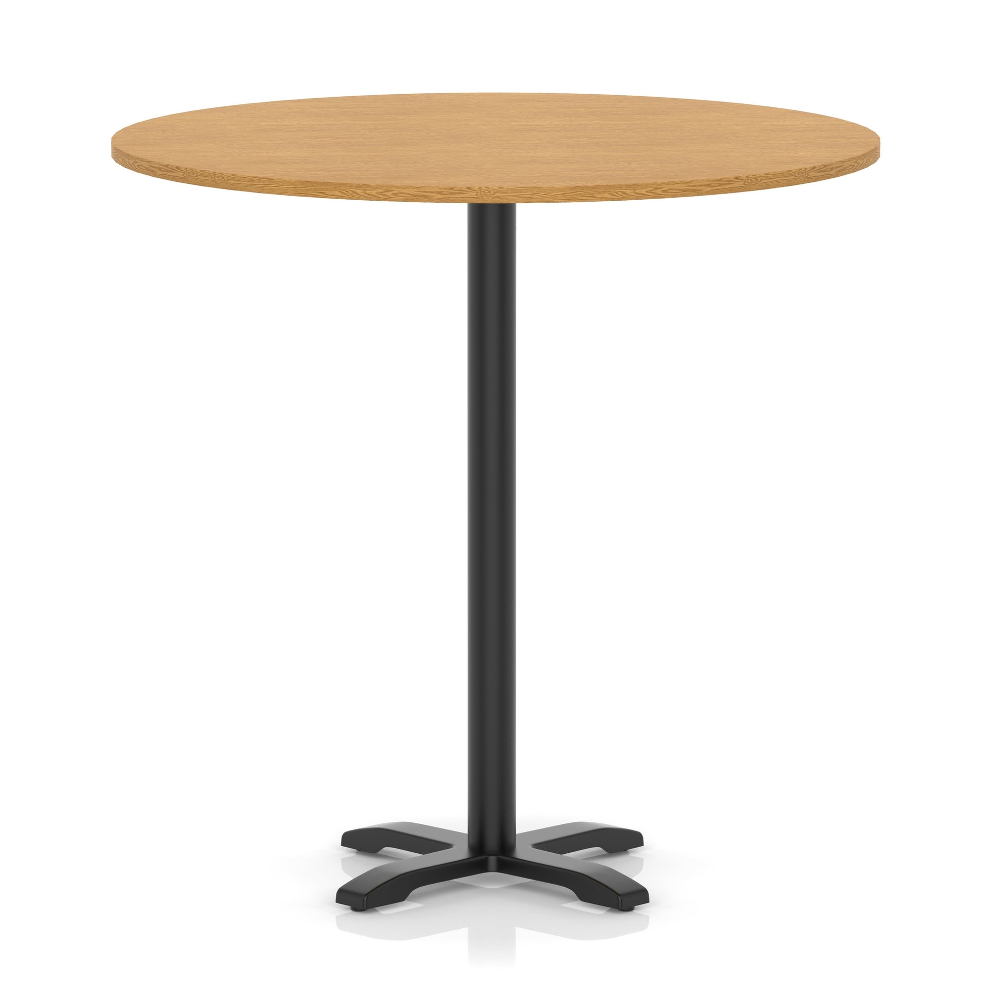 Italia Round Poseur Table With Cross Base Black Leg