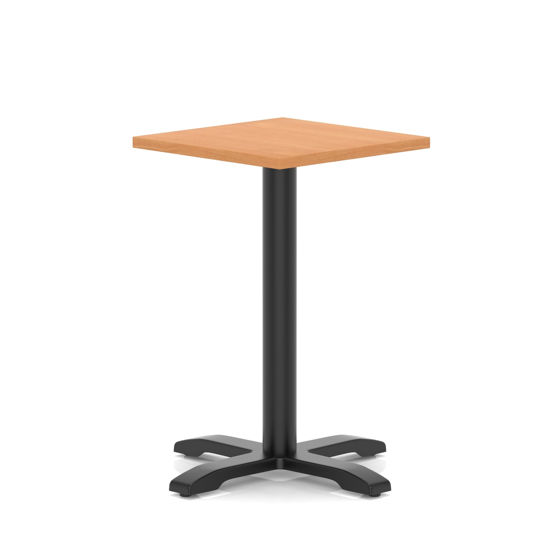 Italia Square Poseur Table With Cross Base Black Leg