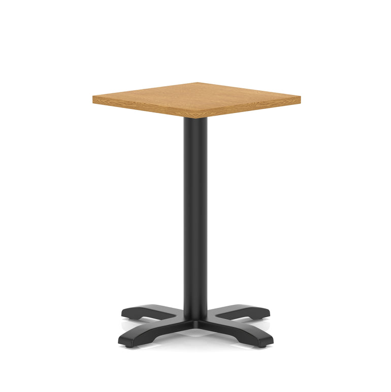 Italia Square Poseur Table With Cross Base Black Leg