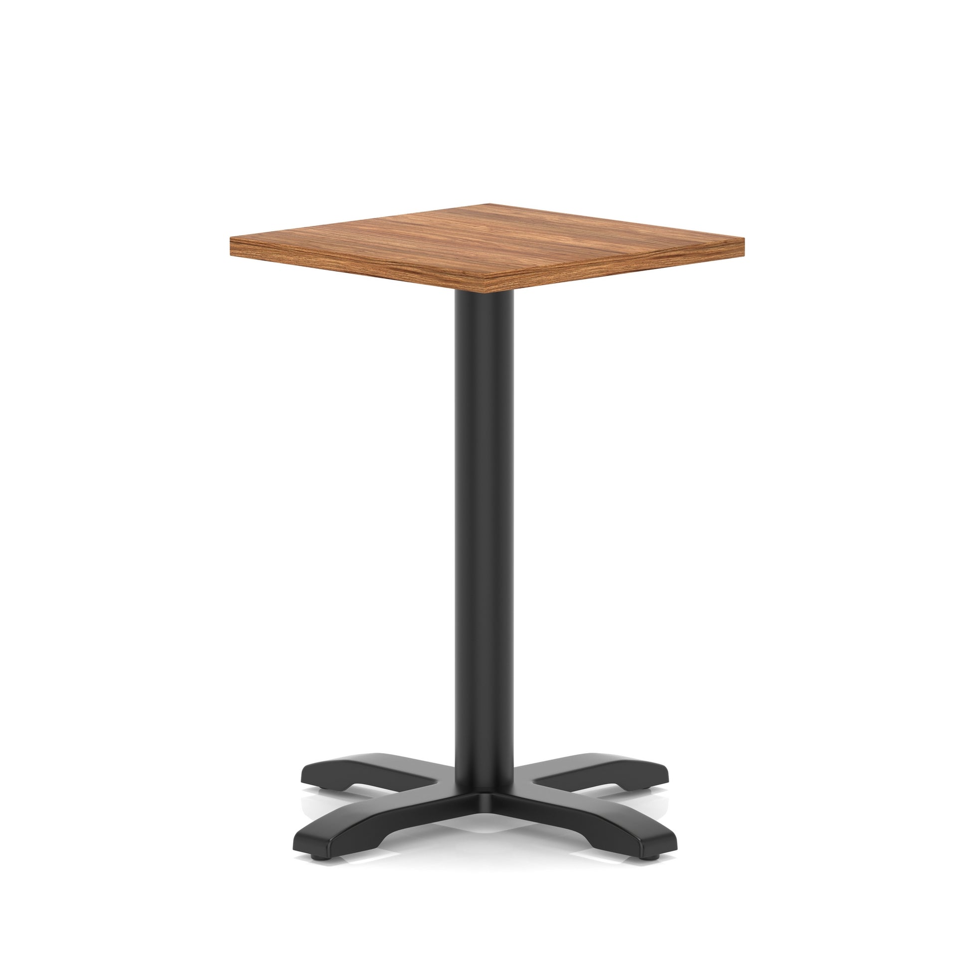 Italia Square Poseur Table With Cross Base Black Leg
