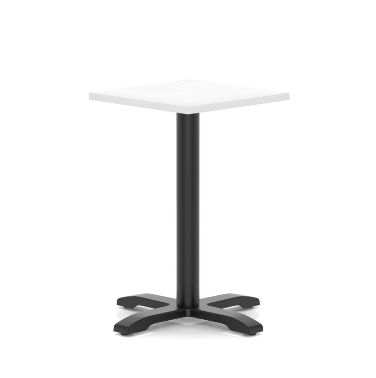 Italia Square Poseur Table With Cross Base Black Leg