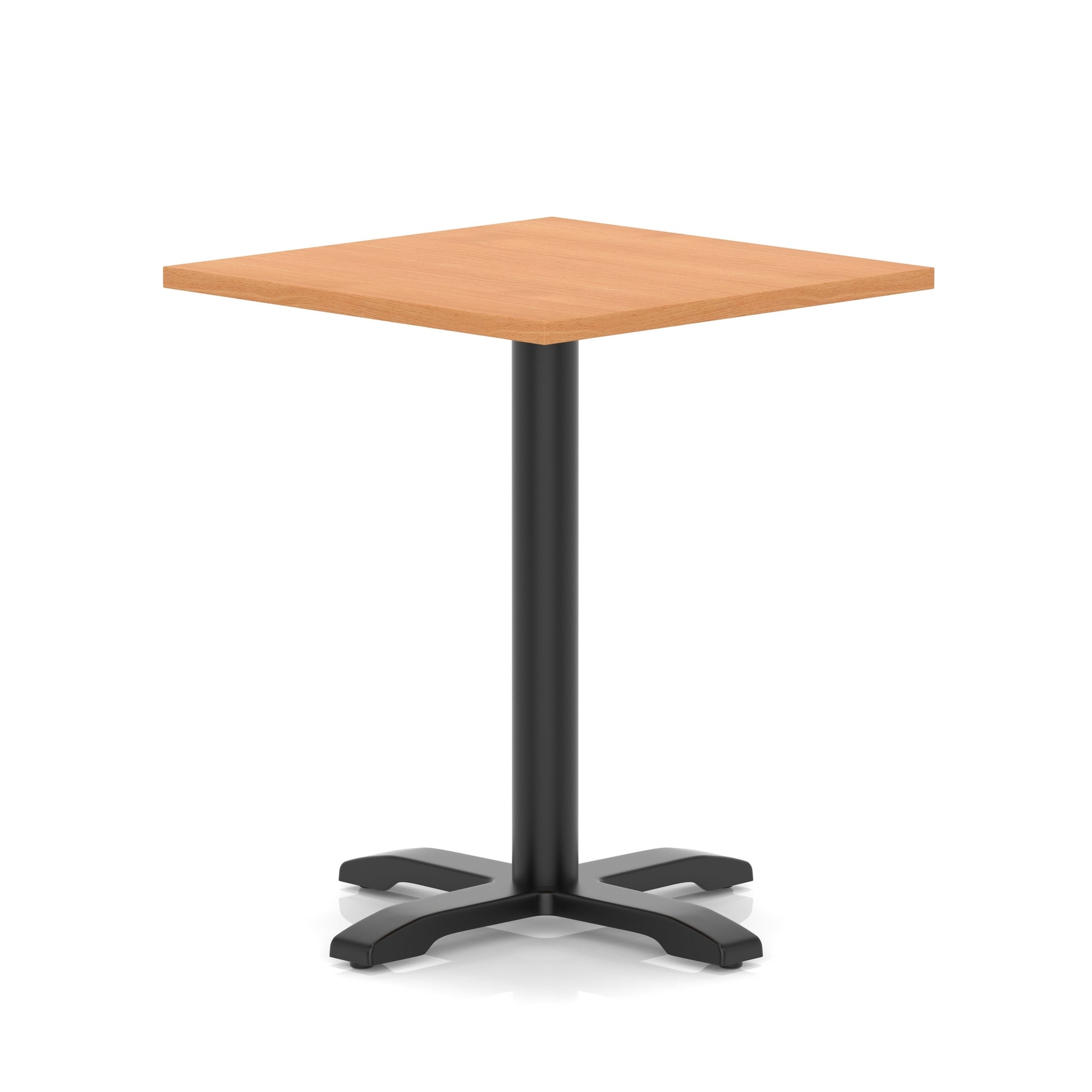 Italia Square Poseur Table With Cross Base Black Leg