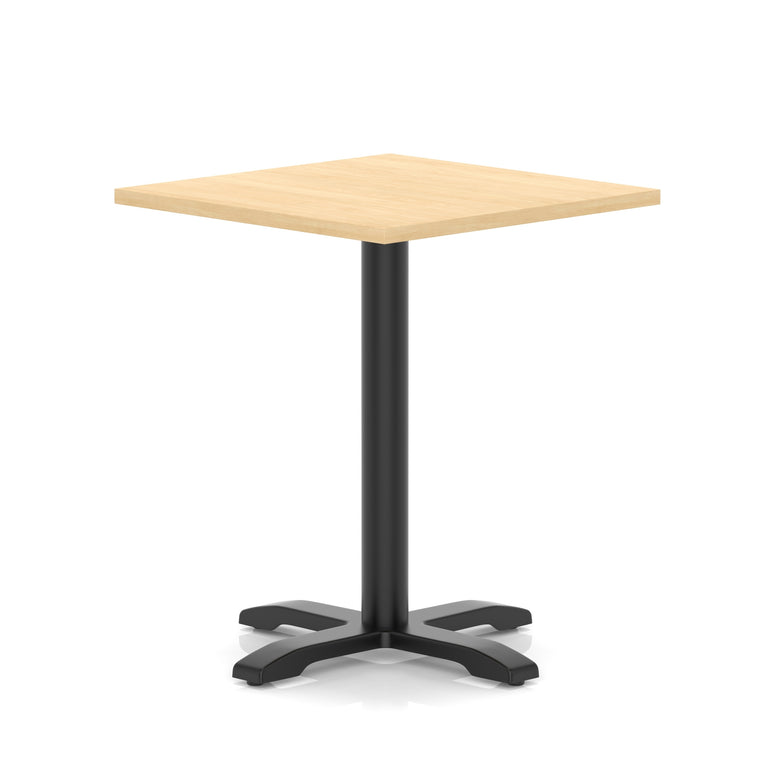 Italia Square Poseur Table With Cross Base Black Leg