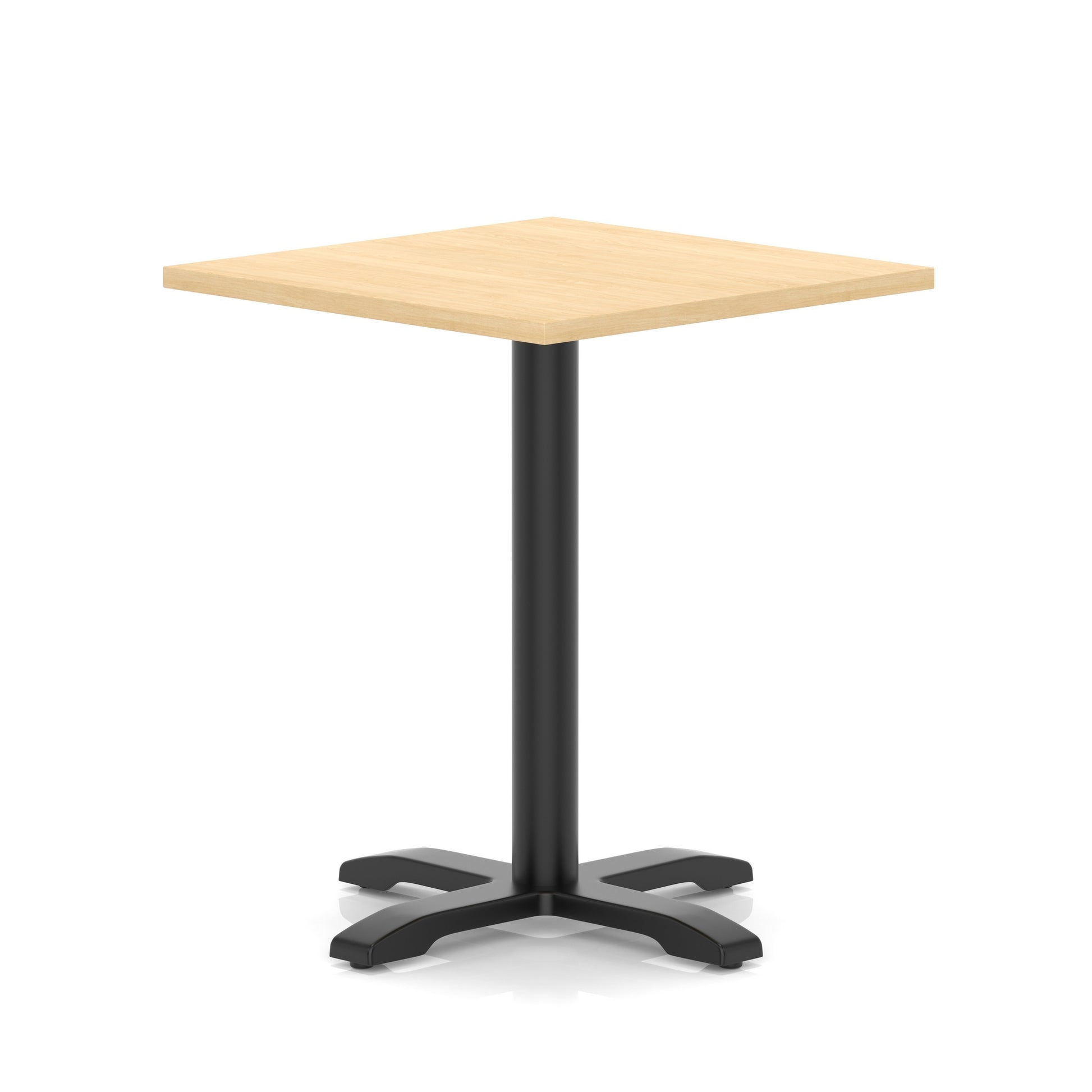 Italia Square Poseur Table With Cross Base Black Leg