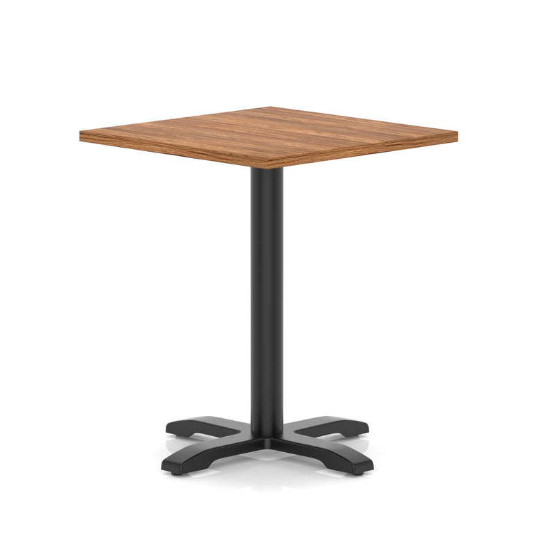 Italia Square Poseur Table With Cross Base Black Leg
