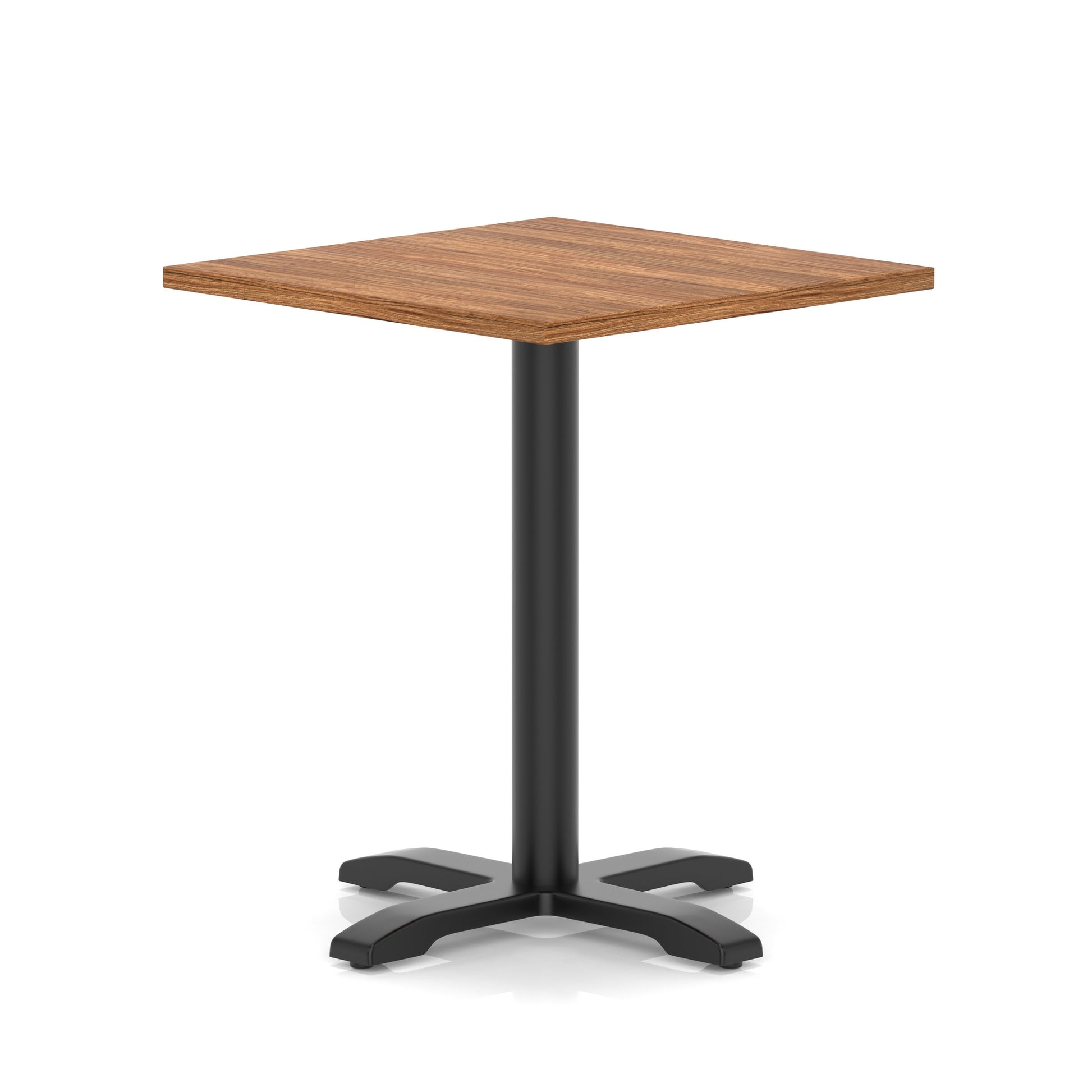 Italia Square Poseur Table With Cross Base Black Leg