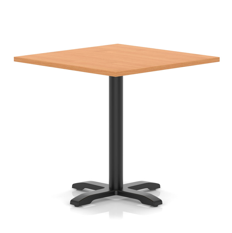 Italia Square Poseur Table With Cross Base Black Leg