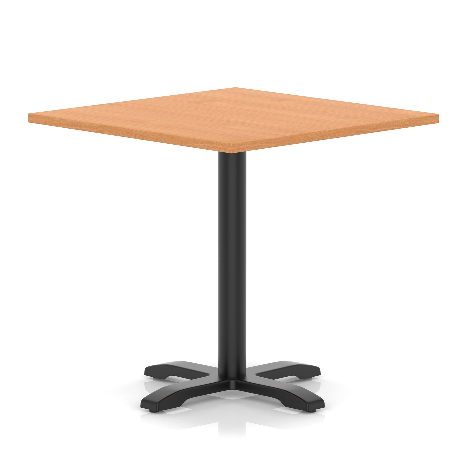 Italia Square Poseur Table With Cross Base Black Leg