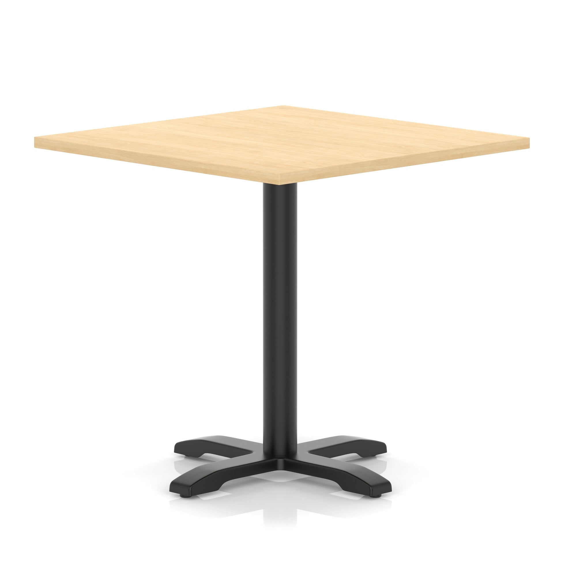 Italia Square Poseur Table With Cross Base Black Leg