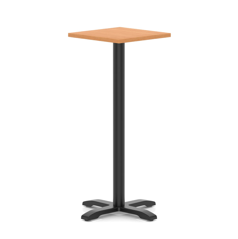 Italia Square Poseur Table With Cross Base Black Leg