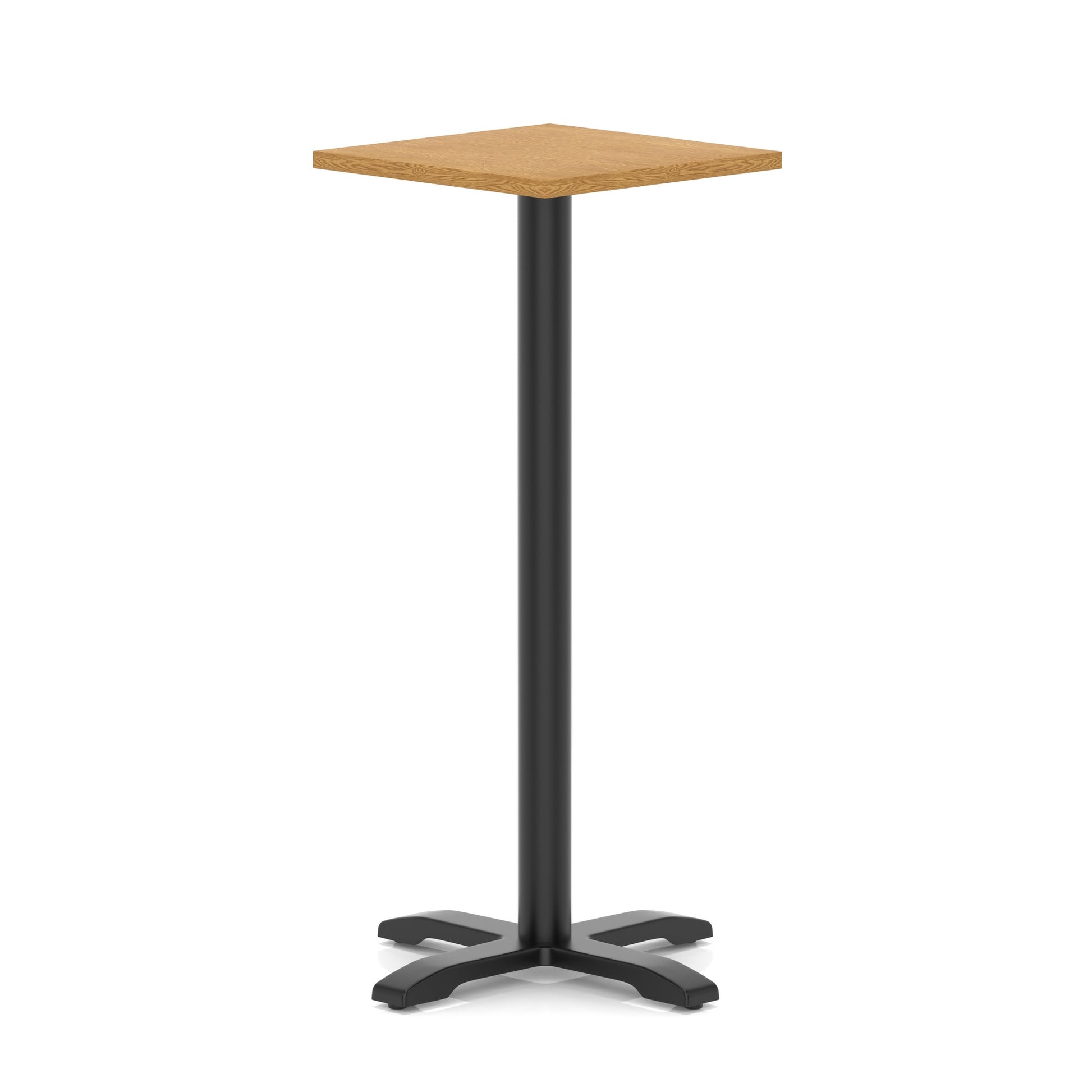 Italia Square Poseur Table With Cross Base Black Leg