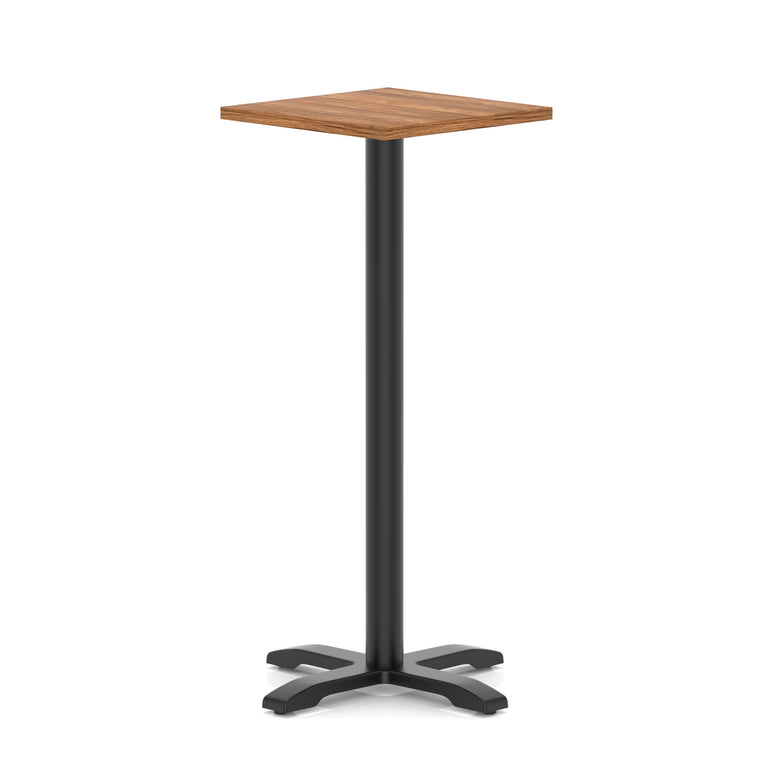 Italia Square Poseur Table With Cross Base Black Leg