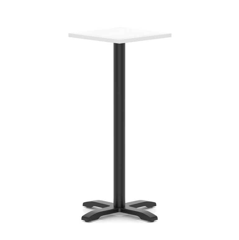 Italia Square Poseur Table With Cross Base Black Leg