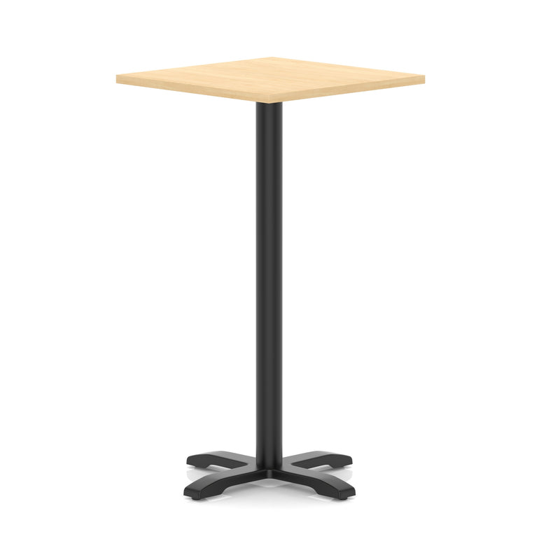 Italia Square Poseur Table With Cross Base Black Leg