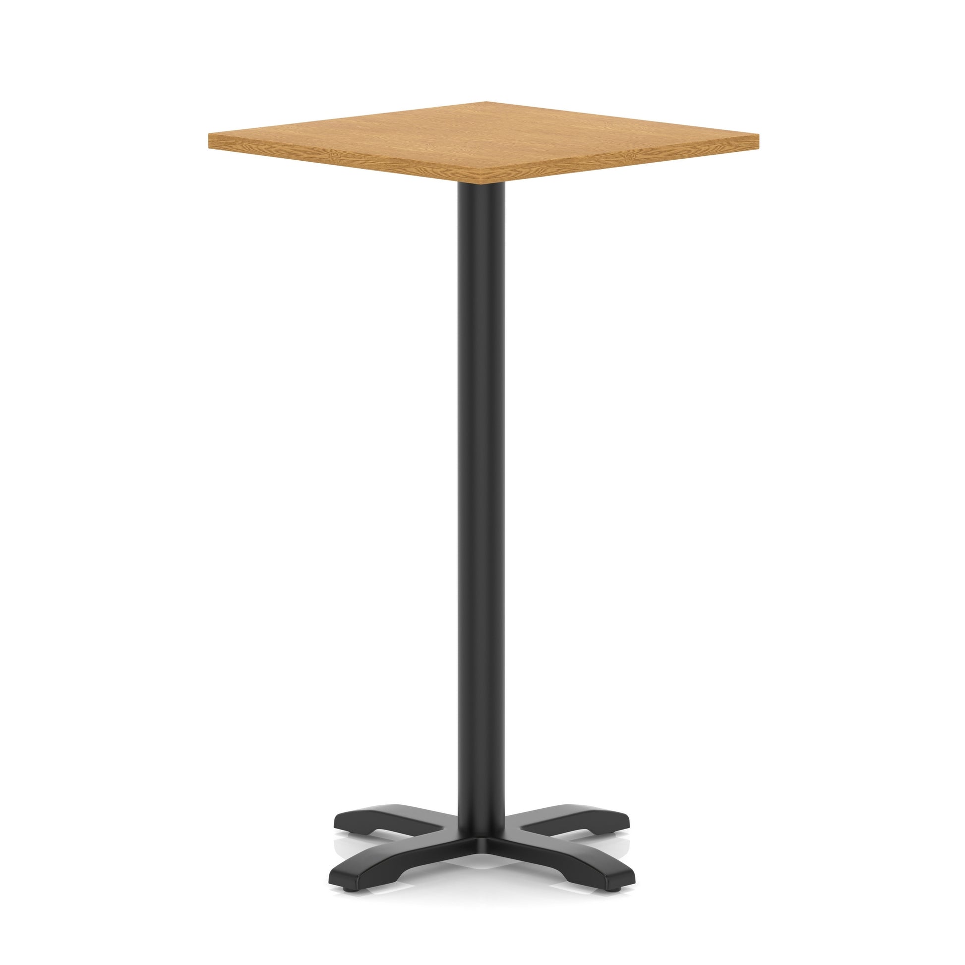 Italia Square Poseur Table With Cross Base Black Leg