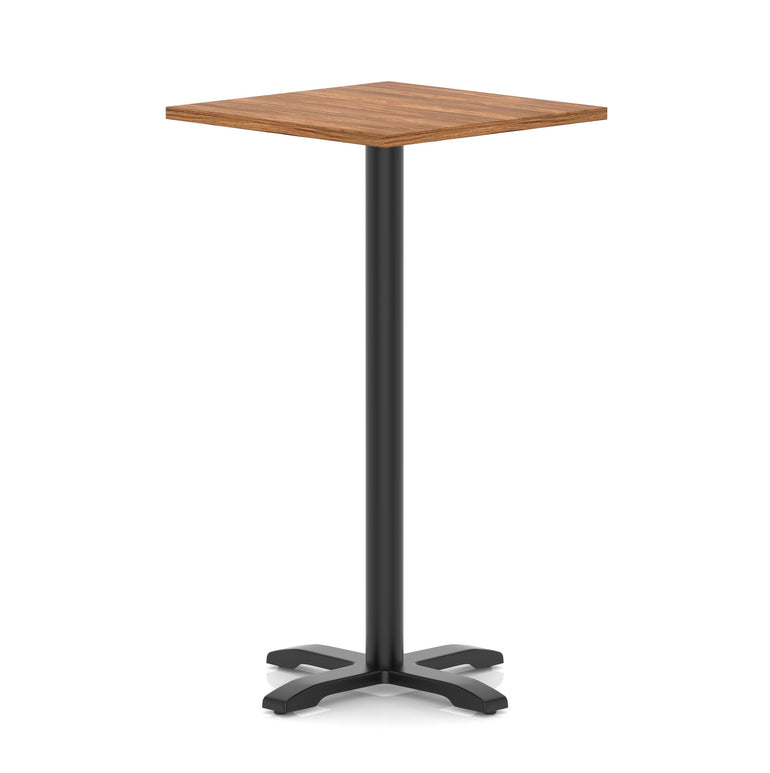 Italia Square Poseur Table With Cross Base Black Leg