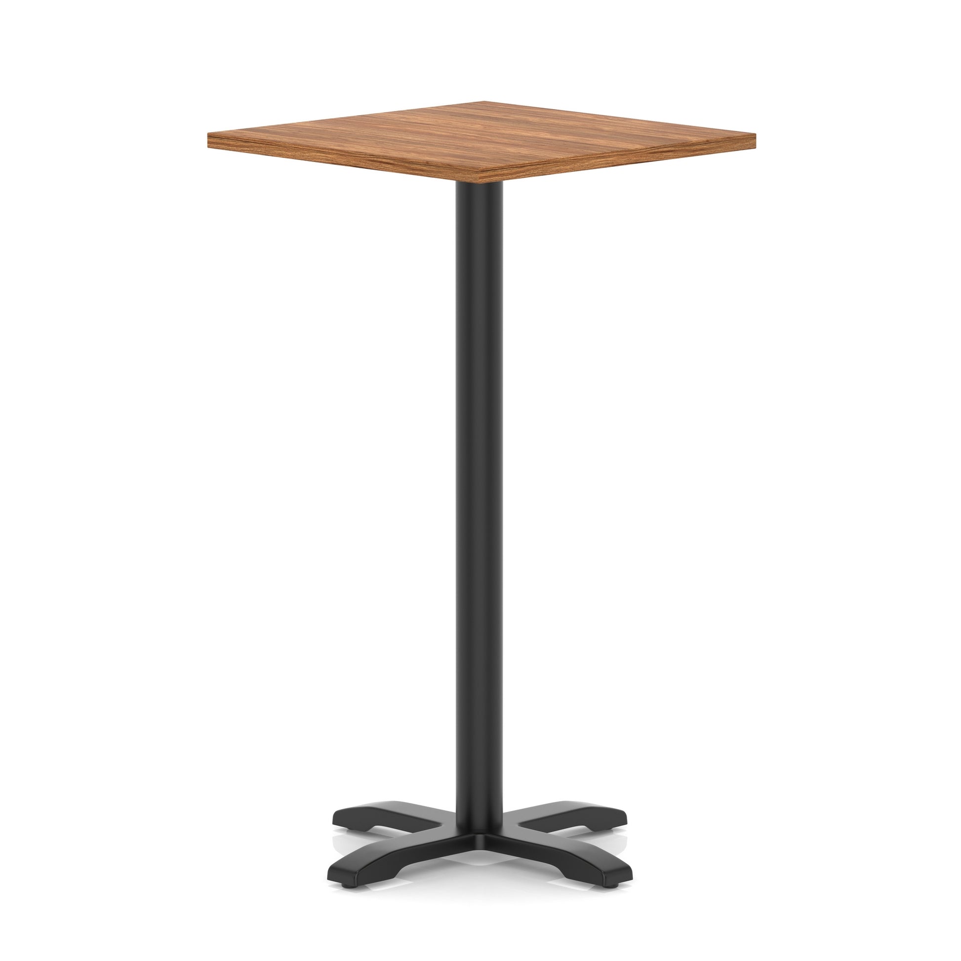 Italia Square Poseur Table With Cross Base Black Leg