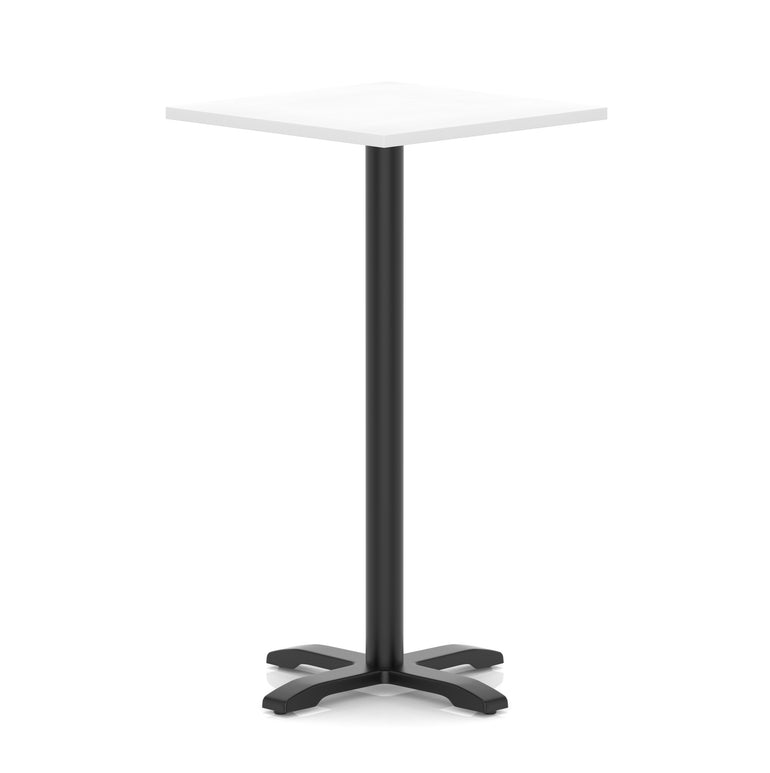 Italia Square Poseur Table With Cross Base Black Leg