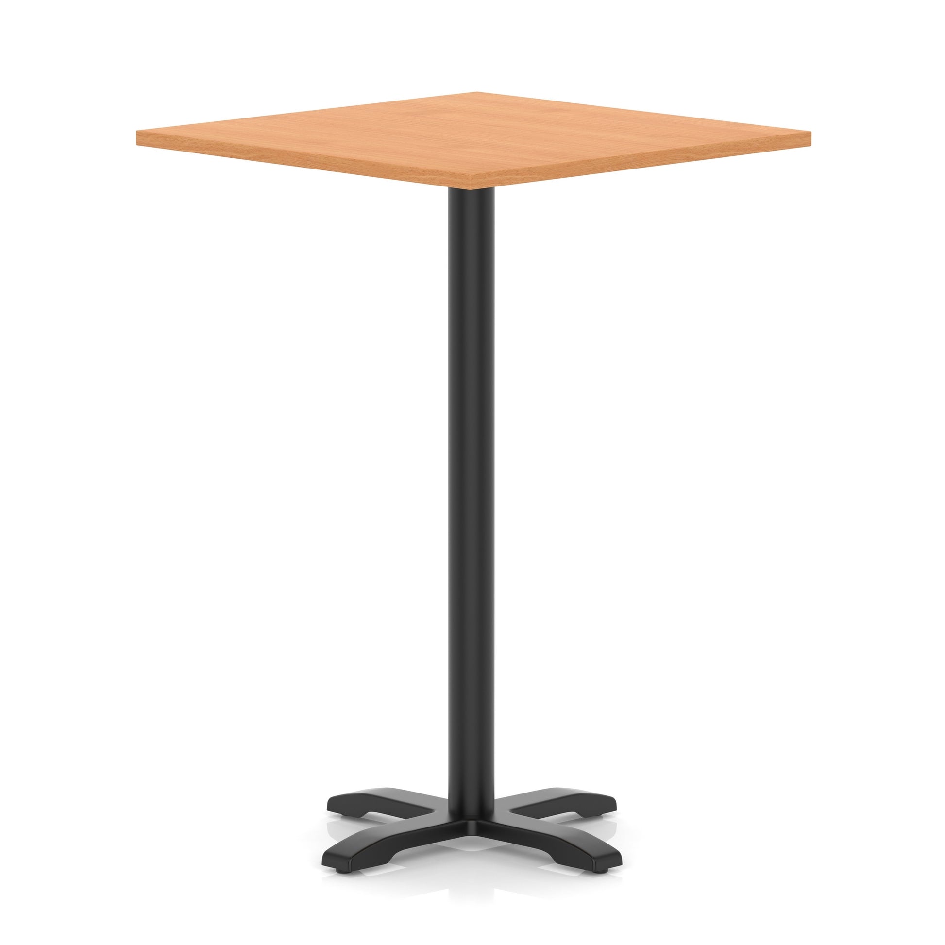 Italia Square Poseur Table With Cross Base Black Leg
