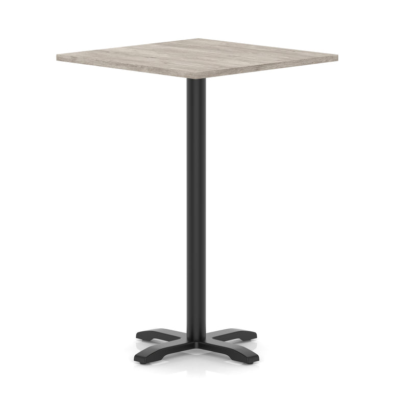 Italia Square Poseur Table With Cross Base Black Leg