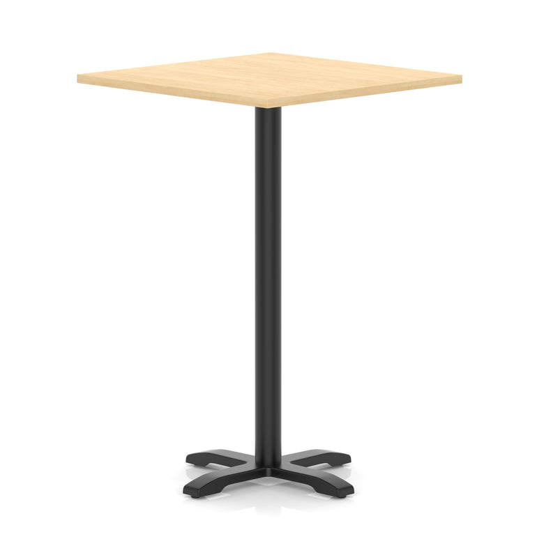 Italia Square Poseur Table With Cross Base Black Leg